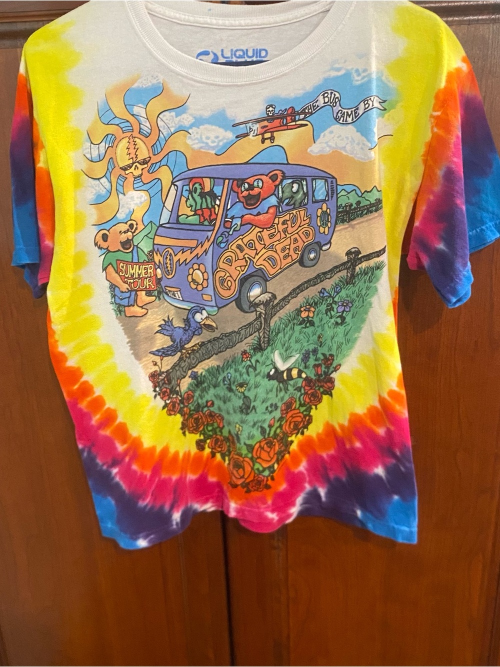 Vintage Y2K 2000’s Liquid Blue Tye- Dye Grateful Dead Summer Tour T-shirt
